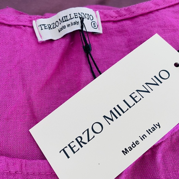 Terzo Millennio - Linen Dress, Made in Italy, Brand New and Never Worn! - Picture 4 of 9